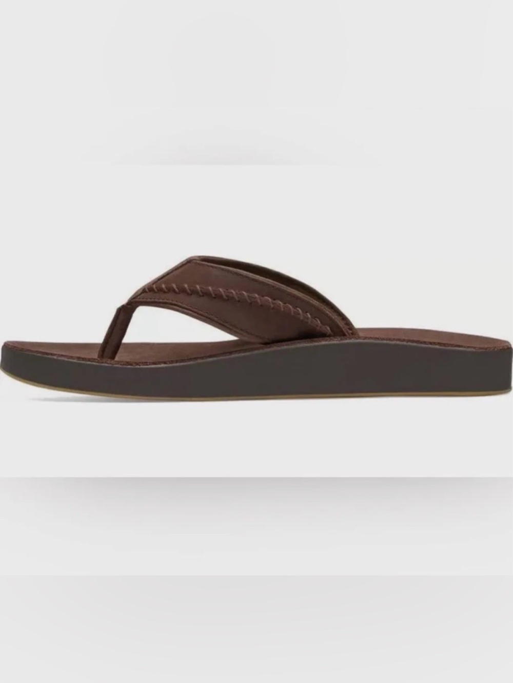 Sanuk Cosmic Yoga Mat LX Leather Flip Flops Brown Men’s Size 10 NWT flip flops - Picture 2 of 8